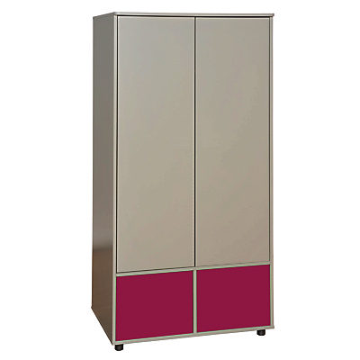Stompa Uno S Plus Tall Wardrobe White/Pink Stompa Uno S Plus Tall Wardrobe White/Pink